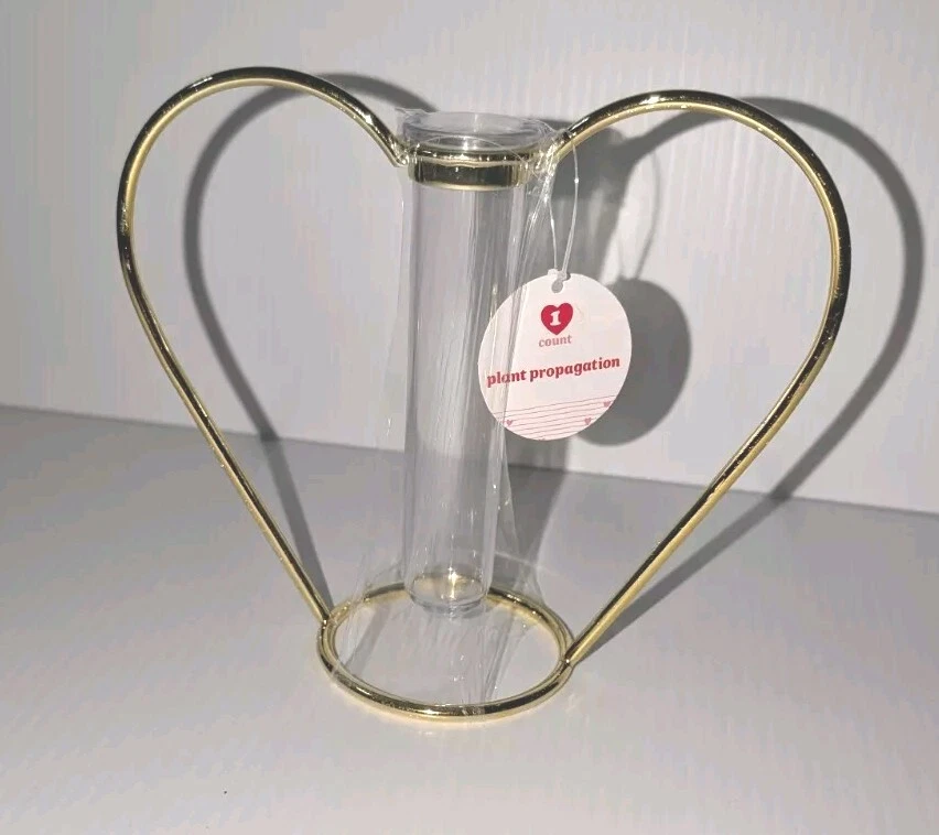 NWT Target Bullseye Playground Spring Heart 6“ Plant 🪴Propagation Gold Bud Vase - Image 1 of 1