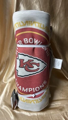 $55 Licenciado KC CHIEFS SUPERBOWL LVIII Sudadera-Manta Novedad Regalo 54"x84" Foto 1 de 4