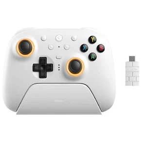 8BitDo Ultimate 2 Bluetooth Controller with Hall Effects + Charging Dock - White - Picture 1 of 7