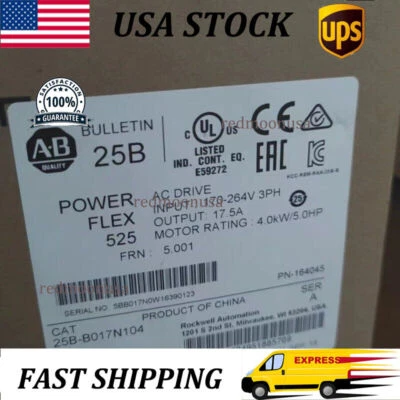 25B-B017N104 PowerFlex 525,240 VCA 3 HP 2022 EE. UU. Impuestos libres Foto 1 de 4