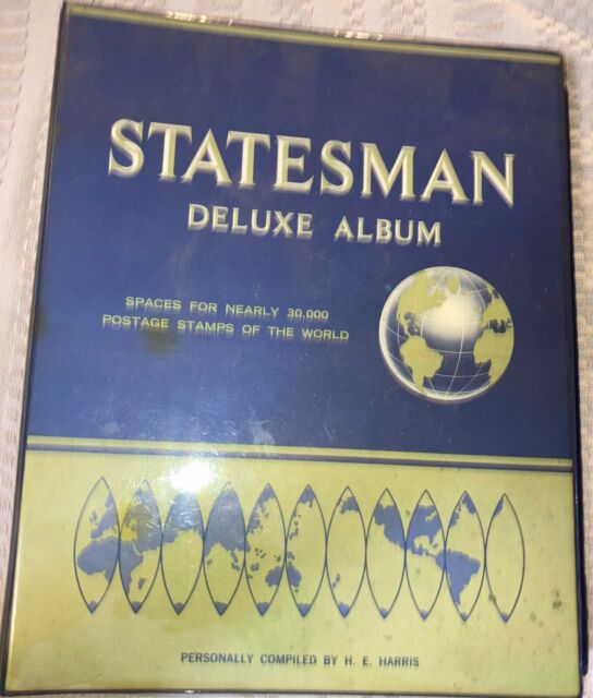 Statesman Deluxe Stamp Album — Over 1200 Stamps Throughout — 333
