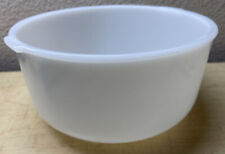 Vintage Glasbake Sunbeam Large White Milk Glass Mixer Mixing Bowl Heavy 9” 19CJ