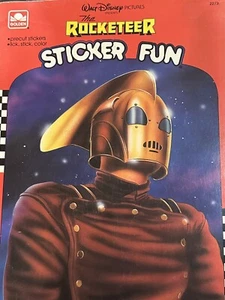 Walt Disney 1991 The Rocketeer Aufkleber Spaß goldenes Taschenbuch Buch - Bild 1 von 2