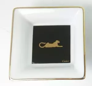 Cartier mini Change Tray plate 8 x 8 cm panther leopard - Picture 1 of 4