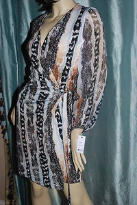 NWT DVF $425 Sigourney Snake-Print SILK Wrap Dress SZ 4 OR 10 OR 12 - Picture 1 of 8