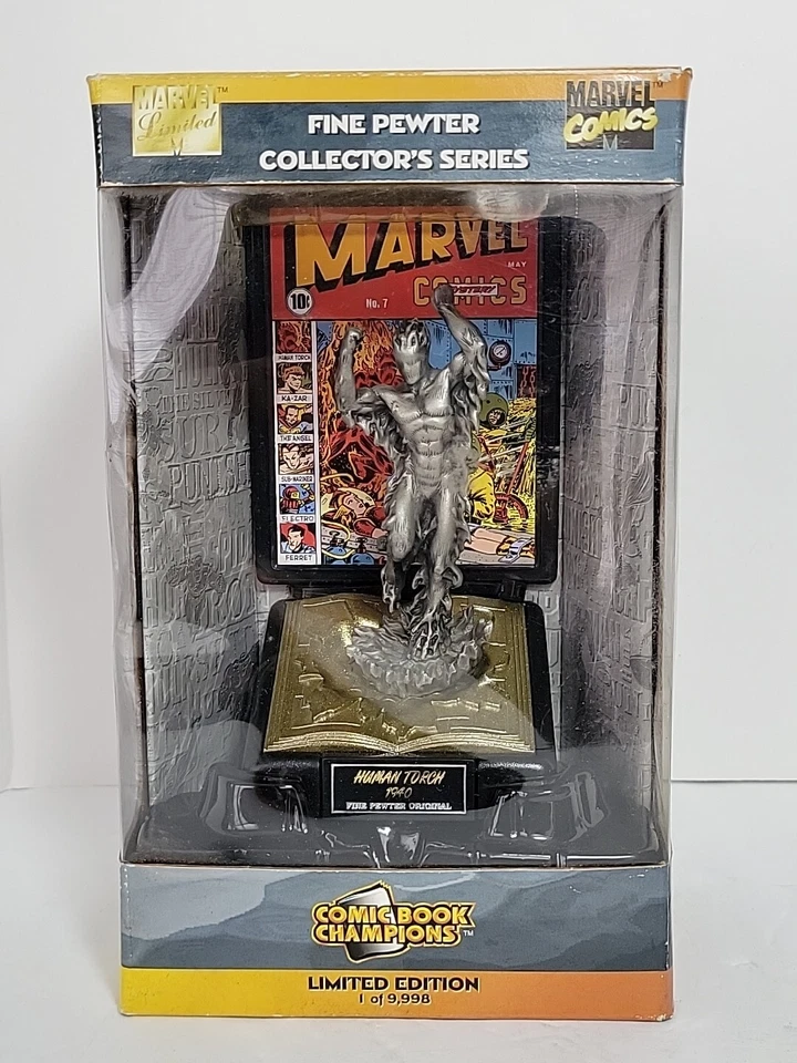 Человек факел олова статуэтка комиксов чемпион фантастический 4 #0997 золотой век новый  - Изображение 1 из 4