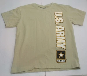 U.S. Army T Shirt - Beige - Size Youth Medium - Trooper Clothing - 100% Cotton - Picture 1 of 4