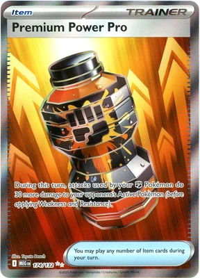 Premium Power Pro - Ultra Rare 174/132 - Mega Evolution - Pokemon NM/M - Image 1 of 2