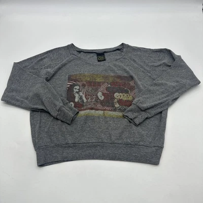 Obey Taademark Sweatshirt Women XS Gray Graphic Print ..#34168 - Image 1 of 4