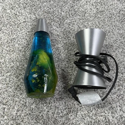 Lava The Original 14.5 in Motion Lamp Silver Blue Liquid Green Wax Box 25W - Image 1 of 4