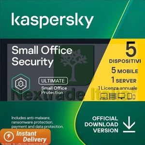 SMALL OFFICE SECURITY 2024 PC MAC ANDROID IOS 5UTENTI 1SERVER 1ANNO - Afbeelding 1 van 8
