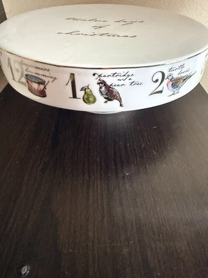 BETTER HOMES & GARDENS 12 天圣诞脚踏蛋糕盘从未使用过 — 第 1/4 张图片