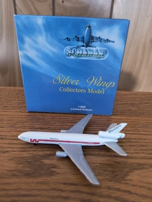 Western Airlines DC-10 Silver Wings Edición Limitada Diecast 1/600 Modelo Schabak Foto 1 de 3