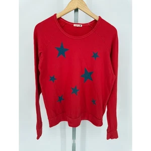 Sudadera Top Manga Larga Estampado Estrella Rojo Sundry para Mujer Hecha en EE. UU. - Imagen 1 de 7