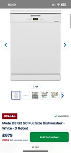 miele dishwasher free standing - Picture 1 of 5