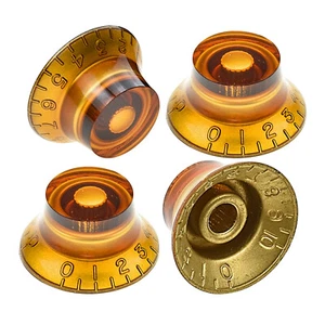 4PCS Amber Speed Control Knobs Fit for EPI Gibson LP SG Guitar  - Picture 1 of 3
