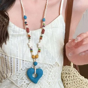 Colorful Dopamine Color Necklace Sweet Seaside Vacation Choker Summer - Picture 1 of 16