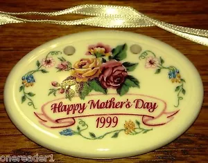 Longaberger HAPPY MOTHER'S DAY Blumen 1999 Korb Keramik zum Binden - NEU IM KARTON - Bild 1 von 3