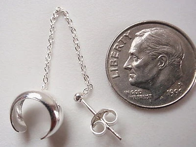 Plain Band Ear Cuff with 1.5mm Ball Stud 925 Earrings Sterling Silver Corona Sun - Image 1 of 2