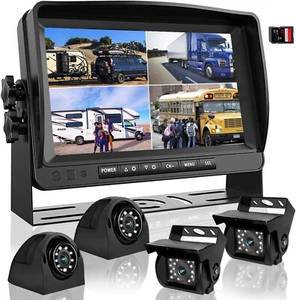 Sistema de cámara de respaldo DOUXURY con monitor 1080P Quad Split de 9"" - Imagen 1 de 3