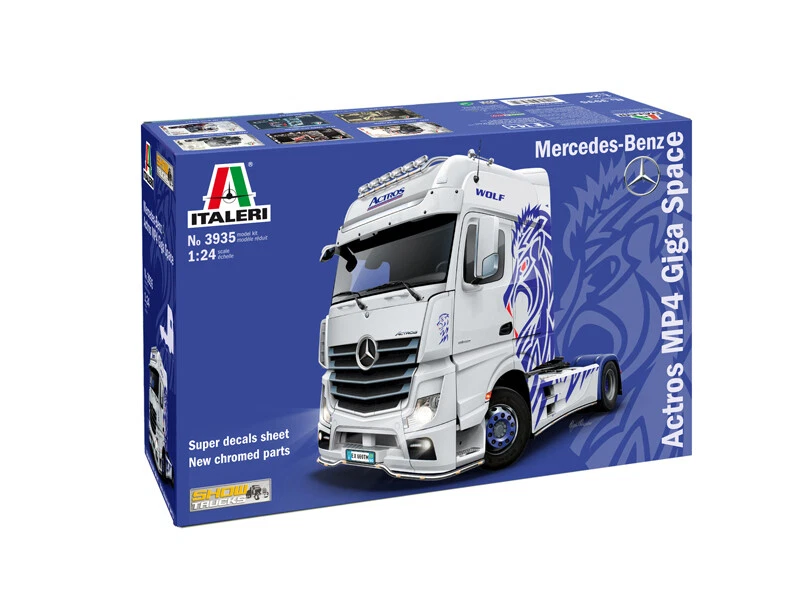 Italeri Mercedes-benz ACTROS Mp4 Giga Spazio Autocarro Camion 1 24 Bausatkit