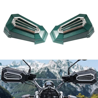 2xHandguard Shield Deflector Motorcycle Universal Green for BMW & Honda & Harley - Image 1 of 4