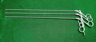 Instrumento quirúrgico reutilizable 3 piezas histeroscopia PCNL fórcep mandíbula de cocodrilo 9FR 38 cm Foto 1 de 4