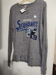 Seattle Seahawks-NFL Junk Food-Men's Long Sleeve -Adult Size Small-VERY SOFT-NWT - Picture 1 of 7