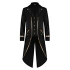 Punk Tailcoat Party Costume Long Coat Jacket for Men Steampunk Retro Victorian