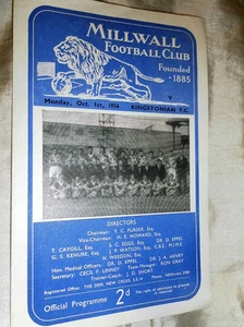 1956 LCC MILWALL V KINSTONIAN - Imagen 1 de 1