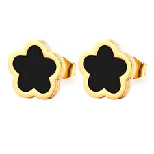 Jewellery 18K GOLD PLATED STAINLESS STEEL FOUR-LEAF CLOVER" EARRINGS