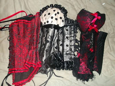 Sexy Women's Pin-up Corsets (3-pack, three outfits) Size XL - Image 1 of 4