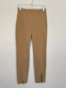 Theory Front Slit Bi-Stretch Trouser Legging Pant Pull On Tan Workwear Women's 6 - Picture 1 of 7