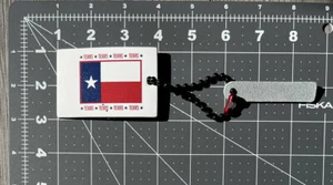Leder Koffer Zubehör Anhänger Texas traditionelle Flagge - Bild 1 von 4