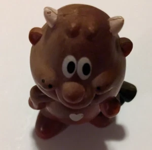 Vintage RUSS Red Devil with Blue Cape Heart Figure - Picture 1 of 3