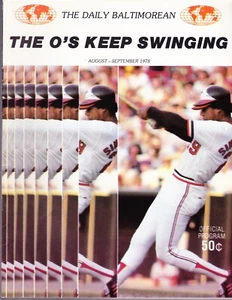 Baltimore Orioles vs Yankees 1978 programa sin anotar Ken Singleton - Imagen 1 de 1