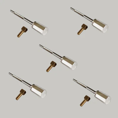 5x 4/4 Viola Silver Button Screw Eyelet Viola Screw Standard Viola Size Button - Image 1 of 4