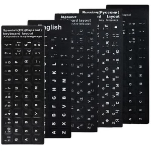 Arabic Deutsch Keyboard Stickers Alphabet Layout Spanish Russian Letter - Picture 1 of 14