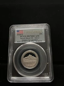 2010 S ATB Silver Proof Mount Hood NP Quarter 25c PCGS PR70 First Strike Pop 228 - Bild 1 von 3