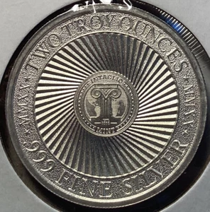 2 Troy oz .999 Fine Silver, MMXX Molon Labe, Intaglio 2020 - Picture 1 of 2