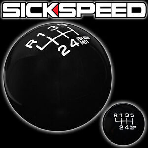 BLACK/WHITE FING FAST SHIFT KNOB FOR 6 SPEED SHORT THROW SHIFTER 12X1.5 S18