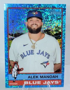 2025 Topps Heritage Alek Manoah Blue Sparkle Card #486 Short Print MLB Toronto - Bild 1 von 6