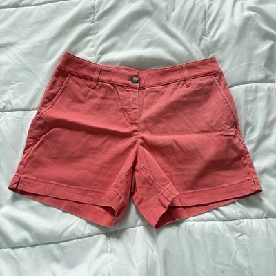 Tommy Bahama Pantalones Cortos Mujer 4 Rosa Coral Piña Lino Playa Preppy Verano Foto 1 de 4