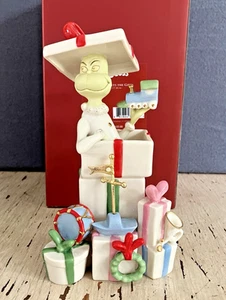 Lenox China "Grinch Gets the Gifts" from Grinch Who Stole Christmas Figurine 24K - Picture 1 of 19