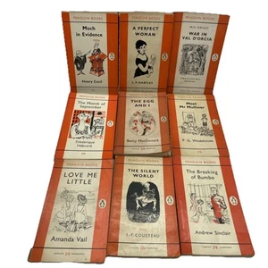 9 PENGUIN Fiction Vintage 1st Edition Paperback Joblot Bundle ,50’s&60’s - Imagen 1 de 24