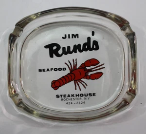 VTG Jim Rund's Seafood Steakhouse Restaurant Rochester NY Ashtray Smoker Lobster - Picture 1 of 16