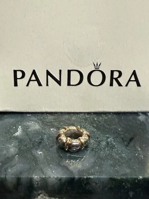 Pandora Plata Esterlina Oro 14K Seattle Espaciador 790266 Retirado Foto 1 de 4