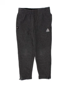 REEBOK Boys Graphic Tracksuit Trousers 4-5 Years Grey Cotton AS20 - Picture 1 of 4