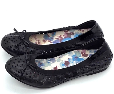 Vionic Spark Surin Women Ballet Flats Sz 9 Black Leather Stretch Comfort Office - Image 1 of 4