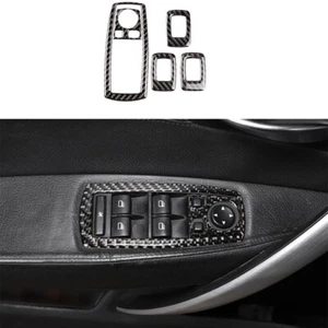 Fit For BMW X3 E83 2006-2010 Real Carbon Fiber Window Switch Button Garnish Trim - Picture 1 of 9